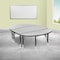Flash Furniture Oval 47.5 W, 76 L, 25.25 H, Chrome, Laminate, Particleboard, Steel, Grey XU-GRP-A3048CON-48-GY-T-P-GG - alternate 1